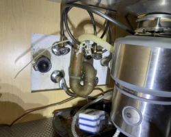 Dishwasher Drain – No Air Gap or High Loop Dishwasher drain hose dropped straight into an open pipe under a kitchen sink